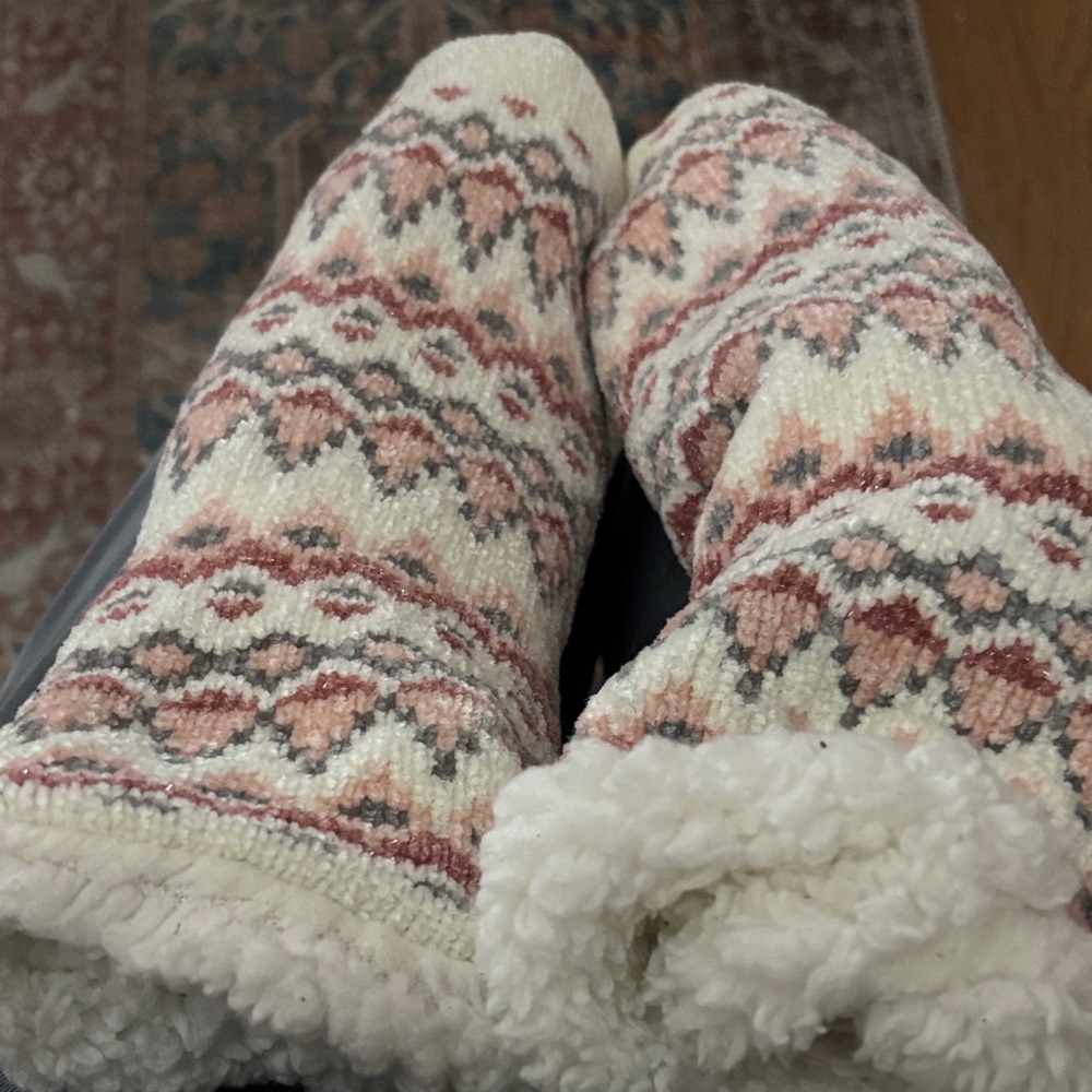 Cozy Plush Lined Slipper Socks